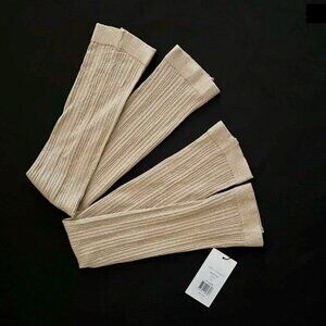 NWT - Zanotti x Faith Connection - Leg Warmers in Gold Ribbed Knit - One Size